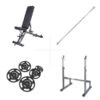 Banco Taurus B900 + Rack De Barras Largas + Pack De 75 kg - Fitshop